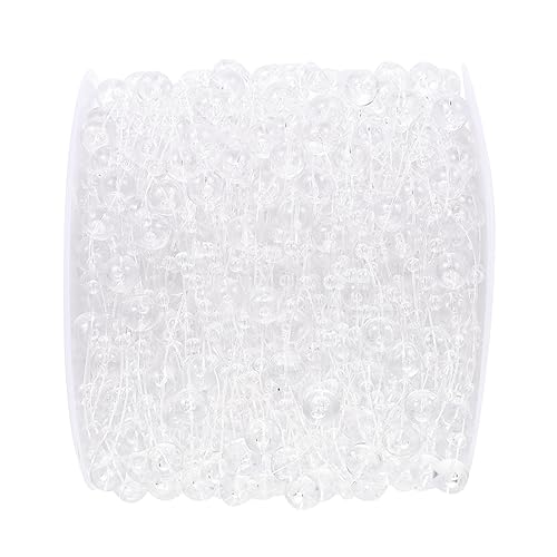 HOODANCOS 1 Rolle DIY Hochzeit Perlenkette Transparent Beads Chain für Tischdeko und Partydeko für Romantische Hochzeiten und Kreative DIY Projekte HOODANCOS 1 Rolle DIY Hochzeit Perlenkette Transparent Beads Chain für Tischdeko und Partydeko für Romantische Hochzeiten und Kreative DIY Projekte von HOODANCOS