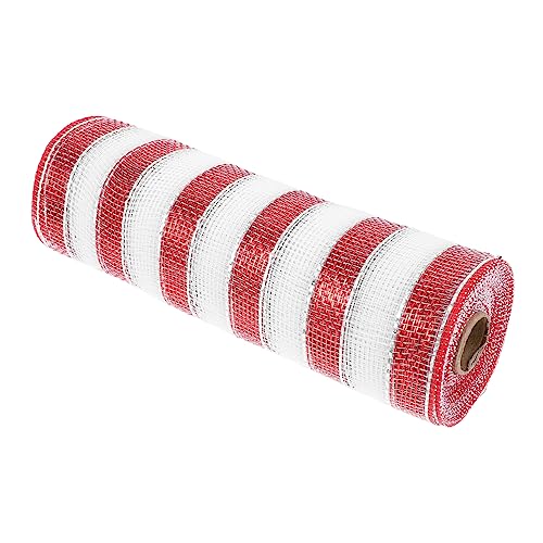 HOODANCOS 1 Rolle Dekoratives Polyesterband für DIY Bastelarbeiten Elegantes Geschenkband Rot und Weiß für Blumen und Festlichkeiten Langlebig und Einfach zu Handhaben von HOODANCOS