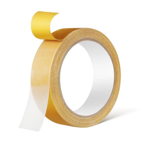 HOODANCOS 1 Rolle Doppelseitiges Klebeband Starkes Langlebiges Gewebe Klebeband für Teppiche Vorhänge Reparaturen Stabiler Haftung und Vielseitiger Anwendung HOODANCOS 1 Rolle Doppelseitiges Klebeband Starkes Langlebiges Gewebe Klebeband für Teppiche Vorhänge Reparaturen Stabiler Haftung und Vielseitiger Anwendung von HOODANCOS