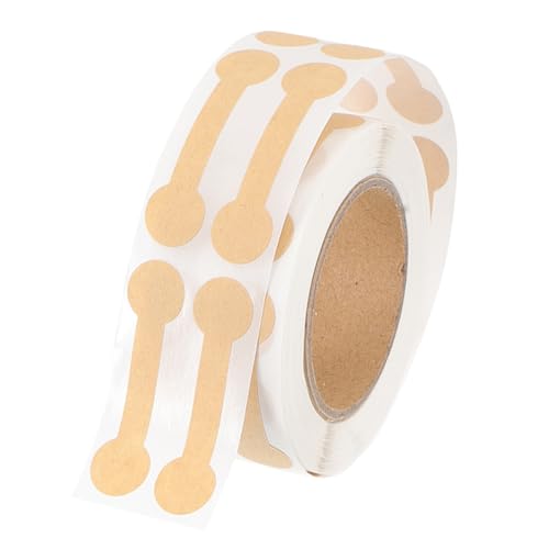 HOODANCOS 1 Rolle Geschenkanhänger-Aufkleber Klebeetiketten Praktisch Aufkleber für Schmucketiketten leere Preisschilder für Schmuckaufkleber Halskettenanhänger zum Verkauf von Schmuck Khaki von HOODANCOS