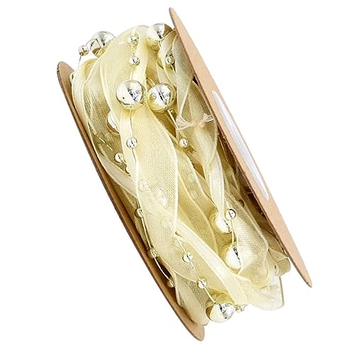 HOODANCOS 1 Rolle Goldene Perlenschnur Dekoratives Band Handgewebtes Gartenblumen Verpackungsmaterial für Hochzeiten Einladungen und DIY Projekte HOODANCOS 1 Rolle Goldene Perlenschnur Dekoratives Band Handgewebtes Gartenblumen Verpackungsmaterial für Hochzeiten Einladungen und DIY Projekte von HOODANCOS