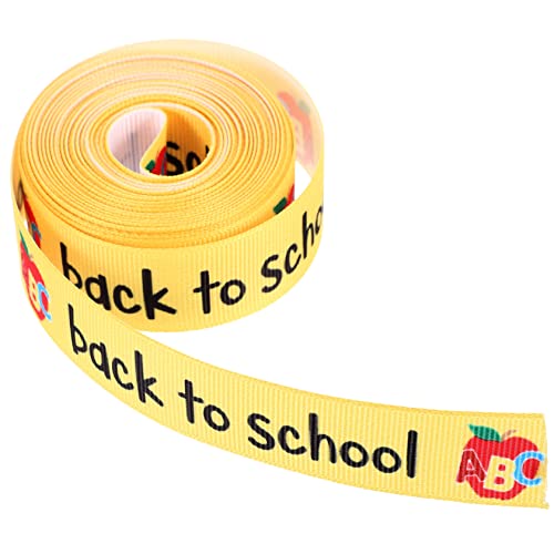 HOODANCOS 1 Rolle Gurtband Für Den Schulanfang Bücher Bedruckte Bänder Lehrerband Zum Basteln Schleifenbänder Schulbänder Zum Basteln Schulband Back To School Bänder Polyester Gelb HOODANCOS 1 Rolle Gurtband Für Den Schulanfang Bücher Bedruckte Bänder Lehrerband Zum Basteln Schleifenbänder Schulbänder Zum Basteln Schulband Back To School Bänder Polyester Gelb von HOODANCOS