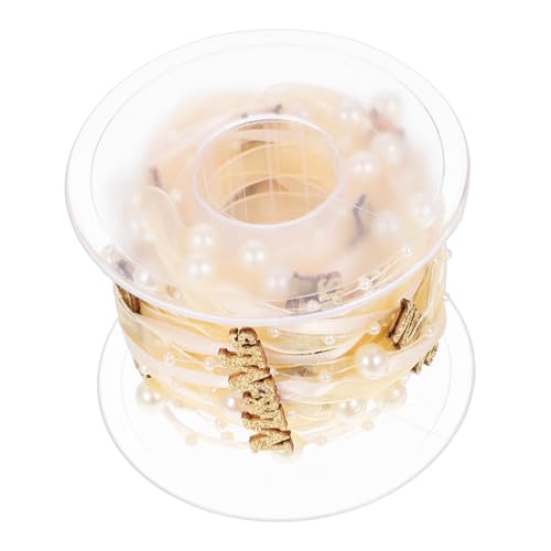 HOODANCOS 1 Rolle Hochzeitsdekorationsband Hochzeit Dekorativ Herstellung Dusche Hochzeitsdekorationen Dekorationen Wünschen Satinbänder Groß Bänder Braut- Party Stoffbänder Polyester Golden von HOODANCOS