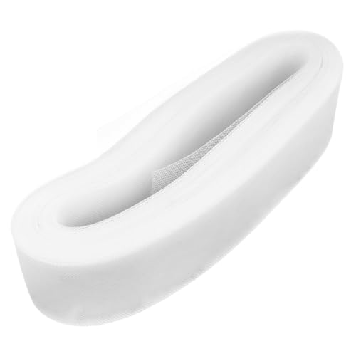 HOODANCOS 1 Rolle Hochzeitskleid trimmen Kleid Dekoration DIY-Material Krinolette-Material für Hochzeitskleider Nähen von Basteldekorationen Kleidung Stoff für Tanzkleider Polyester Weiß von HOODANCOS