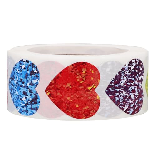 HOODANCOS 1 Rolle Liebe Aufkleber Herzen Party Herz-aufkleber Süß Etikett Klein Mini Aufkleber Liebe Abziehbilder Rosa Verpackung Hochzeit Herzsiegelaufkleber Geformt Papier von HOODANCOS
