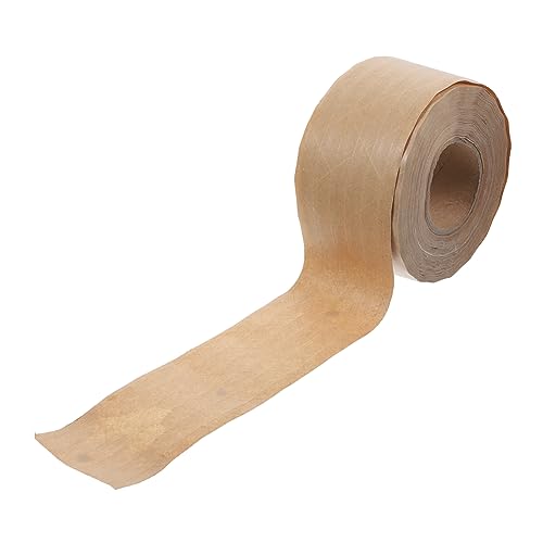HOODANCOS 1 Rolle Multi Funktionale Verpackungsbandrolle Wasseraktiviertes Kraftpapier Klebeband für Versand und Umzug Stark Haftend und Beschriftbar von HOODANCOS