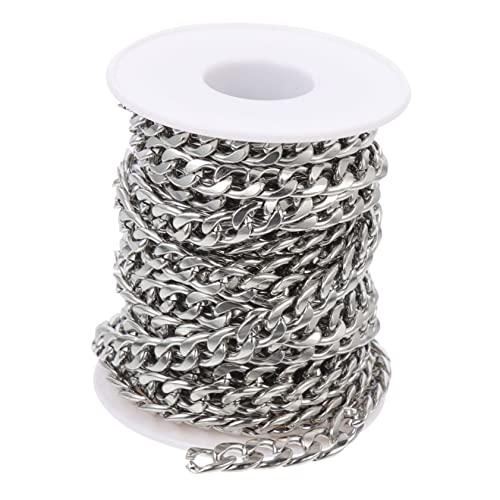 HOODANCOS 1 Rolle NK Kette Schmuckketten Charme Ringe Webstuhl Halskette edelstahlketten schmuckherstellung halsreif Ketten zum Selbermachen von Schmuck DIY-Werkzeuge Rostfreier Stahl Silver von HOODANCOS