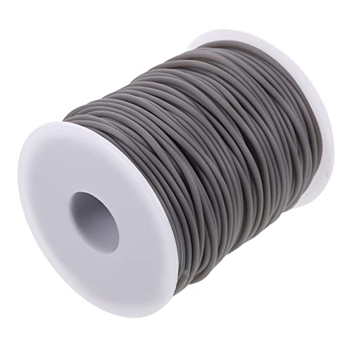 HOODANCOS 1 Rolle PVC -Schmuckseil Faden Schnüre dünn elastische Kordel für die Schmuckherstellung Dehnbare Kordel für die Herstellung von Armbändern PVC-Gummi Dark Grey von HOODANCOS