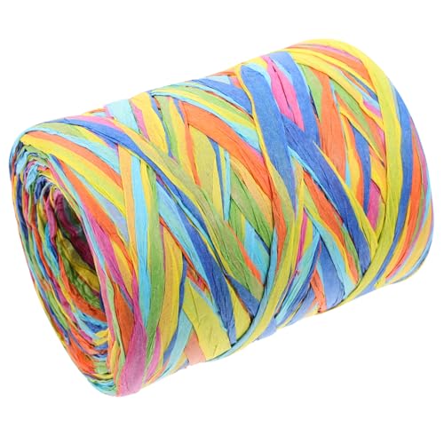 HOODANCOS 1 Rolle Papierseil Papierschnur Packseil Aus Papier Handwerkliches Verpackungsgarn Band Zum Verpacken Bastband Bastseil Basteln Schnur Seil Schleife Diy Packseil Papierband von HOODANCOS