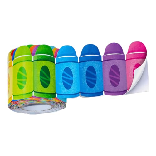 HOODANCOS 1 Rolle Randaufkleber mit Buntstift Schule Dekorationen Kindergarten schulmaterial Klassenzimmer Dekoration Klassenzimmerdekor Pinnwand- Aufkleber aus beschichtetem Papier HOODANCOS 1 Rolle Randaufkleber mit Buntstift Schule Dekorationen Kindergarten schulmaterial Klassenzimmer Dekoration Klassenzimmerdekor Pinnwand- Aufkleber aus beschichtetem Papier von HOODANCOS