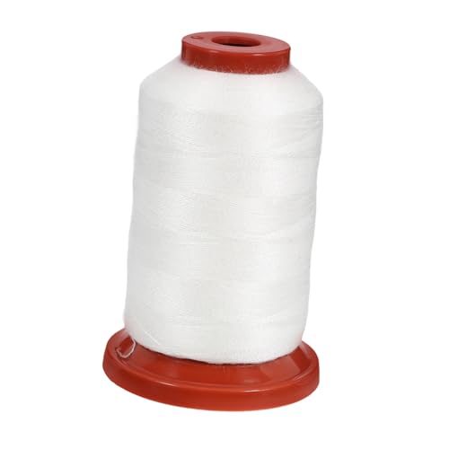 HOODANCOS 1 Rolle Stickgarn Fäden Punkt Nadeln professionelles Nähgarn Fingerhut Mini Decke Bienenwachs Stricken häkeln Baumwolle faden Nähgarn für Textilzwecke Anfänger nähen Vinylon Weiß von HOODANCOS