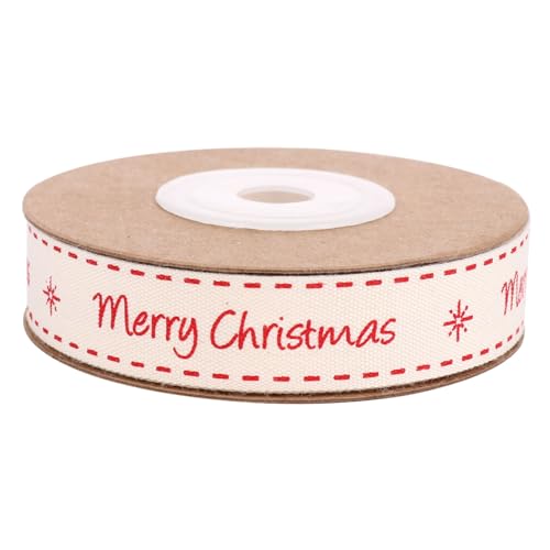 HOODANCOS 1 Rolle Weihnachten bedrucktes Weihnachtsband seidenband Baumband Weihnachtsbastelband für kleine Weihnachtsgirlande Kleidungskantenband Druckband Handbuch HOODANCOS 1 Rolle Weihnachten bedrucktes Weihnachtsband seidenband Baumband Weihnachtsbastelband für kleine Weihnachtsgirlande Kleidungskantenband Druckband Handbuch von HOODANCOS