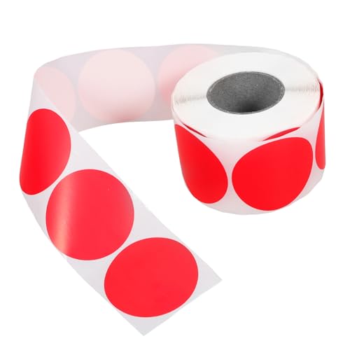 HOODANCOS 1 Rolle runde Aufkleber groß leere Etiketten Aufkleber rundes Etikett Aufkleberdruckerpapier Aufkleber mit Namensschild Klebeetikett selbstklebendes Papier Yellow von HOODANCOS