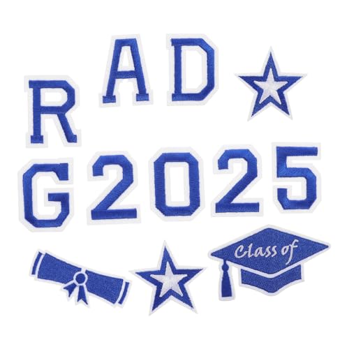 HOODANCOS 1 Satz Bestickten Aufnähern zum Aufbügeln für Abschlussfeiern Teiliges Blau Weißem Hintergrund für Kleidung Rucksäcke Hüte und Jacken Diy Reparatur Patches HOODANCOS 1 Satz Bestickten Aufnähern zum Aufbügeln für Abschlussfeiern Teiliges Blau Weißem Hintergrund für Kleidung Rucksäcke Hüte und Jacken Diy Reparatur Patches von HOODANCOS
