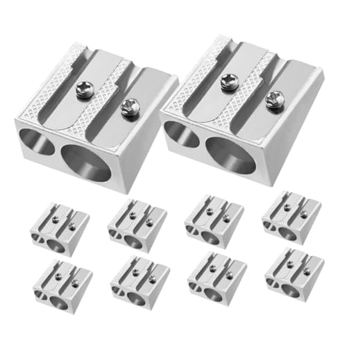 HOODANCOS 1 Satz Bleistiftspitzer Student Zeichnung Erwachsene Anspitzer Kunst Skizzierung Bleistiftschärfer Masse Buntstiftspitzer Silver Aluminiumlegierung 10 Stück HOODANCOS 1 Satz Bleistiftspitzer Student Zeichnung Erwachsene Anspitzer Kunst Skizzierung Bleistiftschärfer Masse Buntstiftspitzer Silver Aluminiumlegierung 10 Stück von HOODANCOS