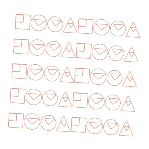 HOODANCOS 1 Satz Büroklammer Mehrfarbig Geformt Klammern Falten Mittel Mini Schreibtisch Flair Das Büro Winzig Clips Schul- Und Bürobedarf Sortiert Bunt Farbe Roségold Eisen 60 Stück HOODANCOS 1 Satz Büroklammer Mehrfarbig Geformt Klammern Falten Mittel Mini Schreibtisch Flair Das Büro Winzig Clips Schul- Und Bürobedarf Sortiert Bunt Farbe Roségold Eisen 60 Stück von HOODANCOS
