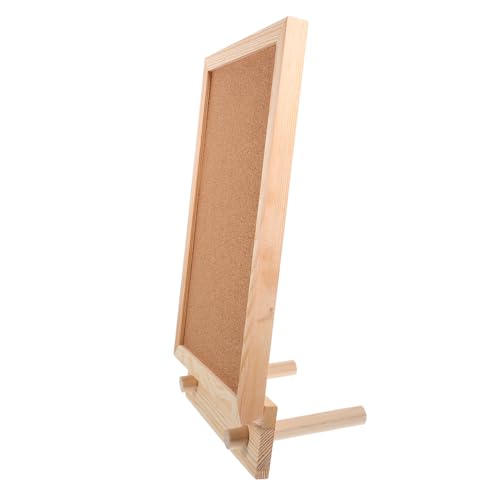 HOODANCOS 1 Satz Desktop-Notizblock Tischplatte aus Kork Message Board Memo Korkplatte für den Schreibtisch Planke Weiß Notiztafel Bulletin -Brett Schwarzes Brett des Büros Schild hölzern von HOODANCOS