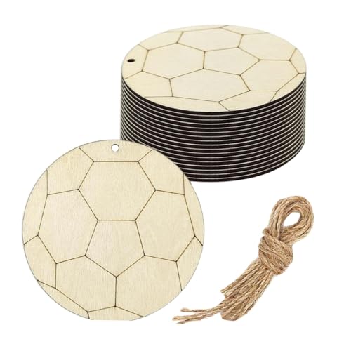 HOODANCOS 1 Satz Fußball -ornament -tags Herbst Fußballhandwerk Holzverzierungen Selbstgemachte Ornament-kits Diy-graffiti-holzblöcke Blanko-scheiben Zum Basteln Aus Holz Holz-tags Hölzern HOODANCOS 1 Satz Fußball -ornament -tags Herbst Fußballhandwerk Holzverzierungen Selbstgemachte Ornament-kits Diy-graffiti-holzblöcke Blanko-scheiben Zum Basteln Aus Holz Holz-tags Hölzern von HOODANCOS
