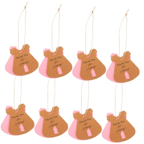 HOODANCOS 1 Satz Hängeetikett aus Kraftpapier Geschenkanhänger aus Papier Zeichen für und Karten danke Tags für Gefälligkeiten danke thematische etiketten braune Etiketten Hanfseil von HOODANCOS