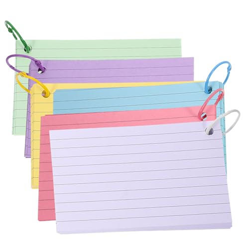 HOODANCOS 1 Satz Karteikarten Set mit Lochung und Metallring Cremefarbene Blanko Notizkarten für Büro und Schule Praktische Lernkarten für Notizen und Memos HOODANCOS 1 Satz Karteikarten Set mit Lochung und Metallring Cremefarbene Blanko Notizkarten für Büro und Schule Praktische Lernkarten für Notizen und Memos von HOODANCOS