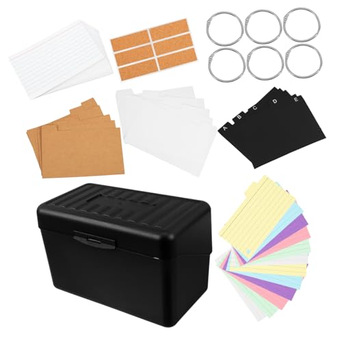 HOODANCOS 1 Satz Karteikartenhalter-set Karteikartenspeicher Notizkartenhalter Anzeige Von Karteikarten Karteikarten-buchhalter Karteikartenteiler Tab-karteikarten Plastikpapier HOODANCOS 1 Satz Karteikartenhalter-set Karteikartenspeicher Notizkartenhalter Anzeige Von Karteikarten Karteikarten-buchhalter Karteikartenteiler Tab-karteikarten Plastikpapier von HOODANCOS