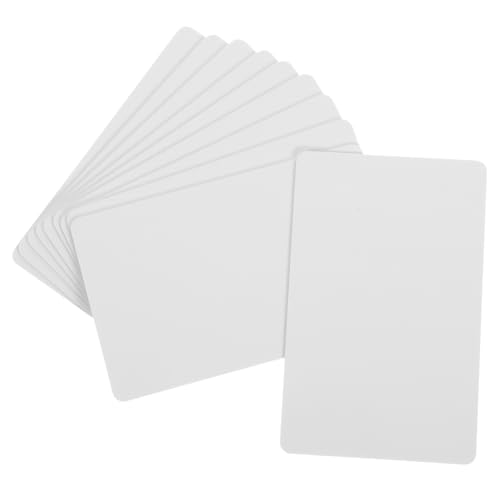 HOODANCOS 1 Satz Kartendrucker Pvc-id Schmucklos Name Leere Karten Individuelle Visitenkarten Gepäcketiketten Leeres Preisschild Leere Geschenkanhänger Diy Basteletikett Weiß 10 Stück von HOODANCOS