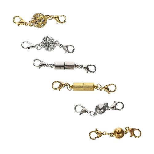 HOODANCOS 1 Satz Magnetische Schmuckverschlüsse Für Armbänder Für Schmuckherstellung Einfaches Ausziehen Gefertigt Glänzend Und Langlebig 6 Paare von HOODANCOS