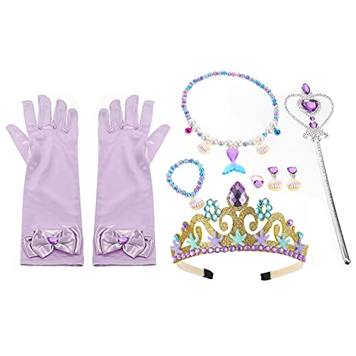 HOODANCOS 1 Satz Meerjungfrau Schmuckset Halskette Ohrringe Armband Ring für Mottopartys und Rollenspiele Zubehör für Mädchen und Geburtstagsfeiern HOODANCOS 1 Satz Meerjungfrau Schmuckset Halskette Ohrringe Armband Ring für Mottopartys und Rollenspiele Zubehör für Mädchen und Geburtstagsfeiern von HOODANCOS
