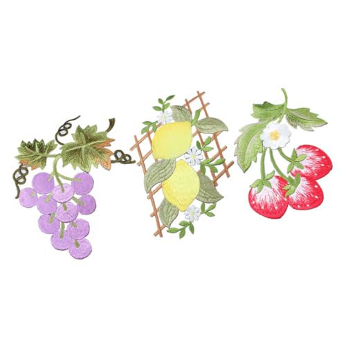 HOODANCOS 1 Satz Obst-stickerei-patch Gestickte Aufnäher Gestickte Fruchtflecken Nette Obstapplikation Tuch Applikationen Flicken Für Bekleidung Bestickte Aufnäher Für Kleidung Stoff 3 Stück HOODANCOS 1 Satz Obst-stickerei-patch Gestickte Aufnäher Gestickte Fruchtflecken Nette Obstapplikation Tuch Applikationen Flicken Für Bekleidung Bestickte Aufnäher Für Kleidung Stoff 3 Stück von HOODANCOS