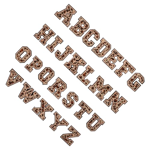 HOODANCOS 1 Satz Pflaster Mit Leoparden Muster Flicken Für Bekleidung Flicken Für Kleidung Buchstaben Aus Stoff Farbige Kleidungsflecken Buchstaben Aufbügeln Flanell Light Brown 26 Stück HOODANCOS 1 Satz Pflaster Mit Leoparden Muster Flicken Für Bekleidung Flicken Für Kleidung Buchstaben Aus Stoff Farbige Kleidungsflecken Buchstaben Aufbügeln Flanell Light Brown 26 Stück von HOODANCOS