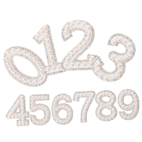 HOODANCOS 1 Satz Rhinestone Bügelpatches für Kleidung DIY Nummern Aufnäher für Shirts Jacken Taschen und Mehr Hautfreundlich und Langlebig HOODANCOS 1 Satz Rhinestone Bügelpatches für Kleidung DIY Nummern Aufnäher für Shirts Jacken Taschen und Mehr Hautfreundlich und Langlebig von HOODANCOS