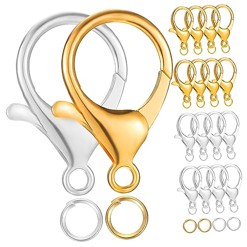 HOODANCOS 1 Satz Schmuckverschluss Goldene Silberne mit Offenen Biegeringen für DIY Schmuckherstellung Robuste Vielseitige und Stilvolle Verschlüsse für und Armbänder HOODANCOS 1 Satz Schmuckverschluss Goldene Silberne mit Offenen Biegeringen für DIY Schmuckherstellung Robuste Vielseitige und Stilvolle Verschlüsse für und Armbänder von HOODANCOS