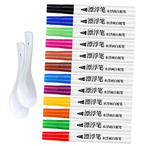 HOODANCOS 1 Satz Schwimmende Malstifte für Farben Löschbare Whiteboard Marker Kreative Stifte für Zeichenaktivitäten Löffel von HOODANCOS