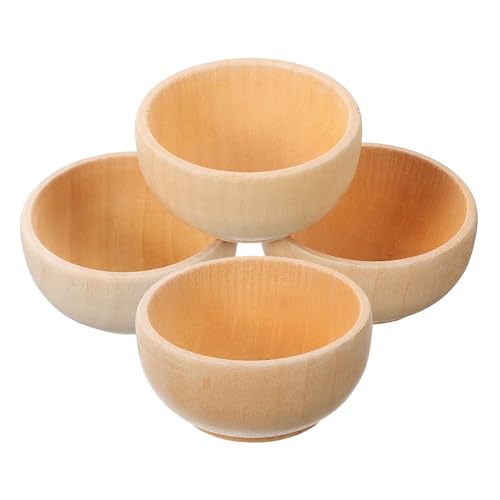 HOODANCOS 1 Satz Teiliges Set Diy Holzschalen Naturholz Kleine Unbemalte Schalen Für Kreative Bastelprojekte Für Dekoration Und Malen 4 Stück HOODANCOS 1 Satz Teiliges Set Diy Holzschalen Naturholz Kleine Unbemalte Schalen Für Kreative Bastelprojekte Für Dekoration Und Malen 4 Stück von HOODANCOS