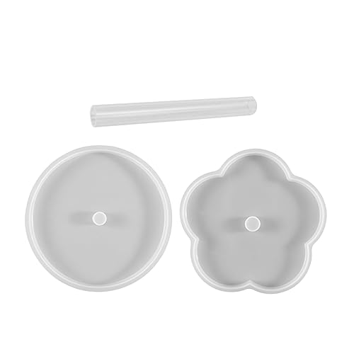 HOODANCOS 1 Satz Teiliges Set Silikonuntersetzer Formen Blumenförmige Gießformen für DIY Projekte für Herstellung von Kunstharzuntersetzern Leicht zu Reinigen Lagern von HOODANCOS