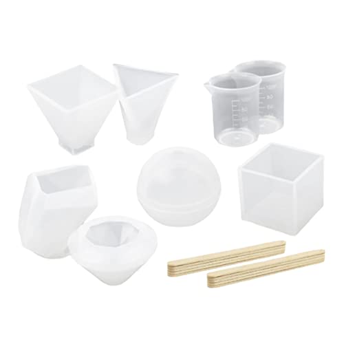 HOODANCOS 1 Satz Teiliges Tropfenform Silikon Gießformen Diy Messbecher für Handwerksprojekte Langlebig Leicht zu Reinigen für Designs und Bastelarbeiten von HOODANCOS