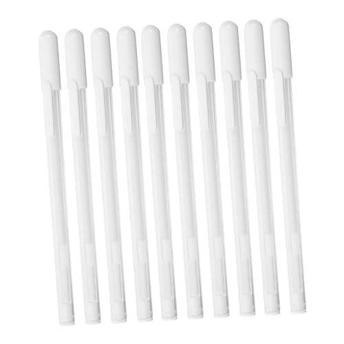 HOODANCOS 1 Satz Textmarker Planke Whiteboard Tinte Dauerhaft Weißes Gel Zeichenstifte Weißer Malstift Weiße Signiermarker Weiße Marker Unterzeichnungsmarkierungen Plastik 10 Stück von HOODANCOS