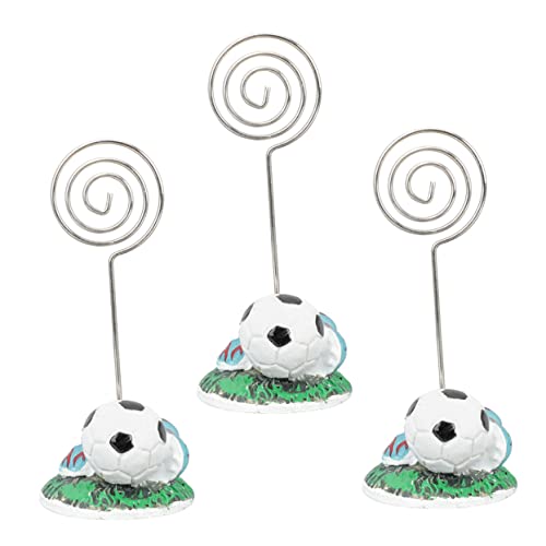 HOODANCOS 1 Satz Tischkartenhalter Für Fußball Events Memo Clip Stand Für Tischnummern Fotos Und Notizen Für Partys Und Hochzeiten 3 Stück von HOODANCOS