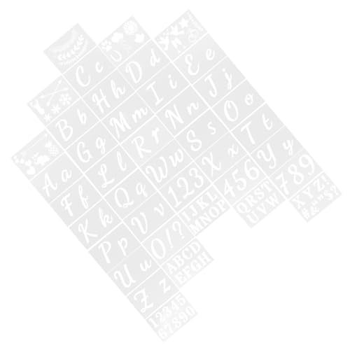 HOODANCOS 1 Satz Vorlage für Buchstaben Handwerk geometrische Schablone Schablonen Buchstaben wiederverwendbare Buchstabenschablonen Bastelschablonenvorlage das Haustier Weiß von HOODANCOS