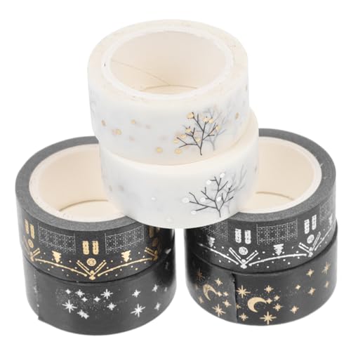 HOODANCOS 1 Satz Washi Tape Dekorative Klebebänder Vielseitige Journaling Materialien Für Scrapbooking Und Projekte Langlebig Und Leicht Kompakt Für Einfachen Transport 6rollen HOODANCOS 1 Satz Washi Tape Dekorative Klebebänder Vielseitige Journaling Materialien Für Scrapbooking Und Projekte Langlebig Und Leicht Kompakt Für Einfachen Transport 6rollen von HOODANCOS