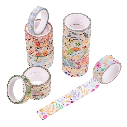HOODANCOS 1 Satz Washi Tape Mit Bunten Blumenmustern Für Scrapbooking Und Diy Handwerke Dekoratives Klebeband Für Notizbücher Journale Und Bastelprojekte 18rollen von HOODANCOS