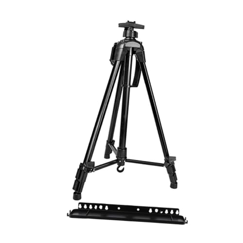 HOODANCOS 1 Satz stehen stehende Staffelei Staffeleien zum Ausstellen Leinwandständer zum Malen Malstaffelei zum Malen auf Maltisch Aluminiumlegierung Black von HOODANCOS