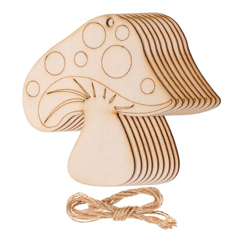 HOODANCOS 1 Satz unfertige Holzspäne ausgeschnitten Pilzzubehör Pilzchips Ornamente süßes Pilz-Wanddekor Holzhandwerk für DIY Holzspäne für DIY Pilzscheiben aus Holz zum Basteln hölzern HOODANCOS 1 Satz unfertige Holzspäne ausgeschnitten Pilzzubehör Pilzchips Ornamente süßes Pilz-Wanddekor Holzhandwerk für DIY Holzspäne für DIY Pilzscheiben aus Holz zum Basteln hölzern von HOODANCOS