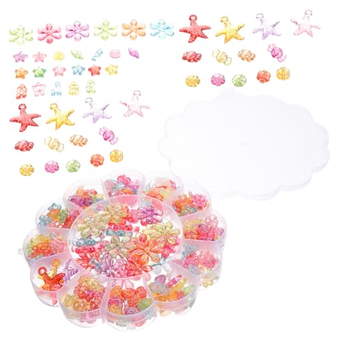 HOODANCOS 1 Schachtel Blumenperle Zum Basteln Perlen Herstellung Für Seesternperle Zum Basteln Armband Seesternperle Acryl von HOODANCOS