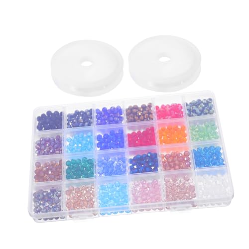 HOODANCOS 1 Schachtel Glasperlen Abstandsperlen für Ohrringe Glasrunde Perlen Halskette Perlen Lose Perlen Kit zur Herstellung von Kristallarmbändern runde Perlen für die Schmuckherstellung HOODANCOS 1 Schachtel Glasperlen Abstandsperlen für Ohrringe Glasrunde Perlen Halskette Perlen Lose Perlen Kit zur Herstellung von Kristallarmbändern runde Perlen für die Schmuckherstellung von HOODANCOS