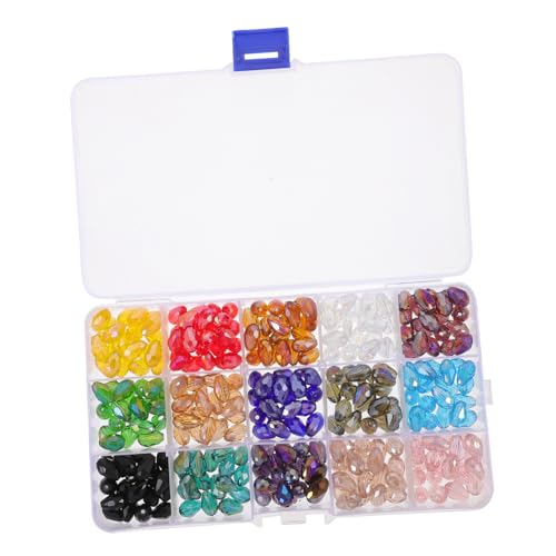 HOODANCOS 1 Schachtel Teiliges Wassertröpfchenform Bunte DIY Schmuckperlen Auffädeln für Armbänder Halsketten Bastelset von HOODANCOS