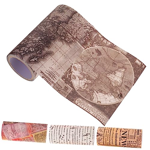 HOODANCOS 1 Schachtel Vintage Washi Tape Retro Dekorative Klebebänder für Scrapbooking DIY Projekte Geschenkkarton und Partybedarf Vielseitige Bastelaccessoires für Kreative Ideen von HOODANCOS