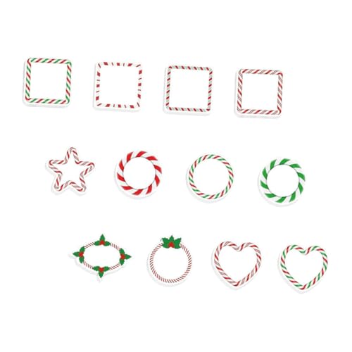 HOODANCOS 1 Set Haftnotizblöcke Mit Weihnachtsbonbon-motiven, Selbstklebende Notizblöcke Für Die Feiertage, Für Weihnachts- Und Winterdekorationen Im Büro (1 Set/12 Bücher) von HOODANCOS