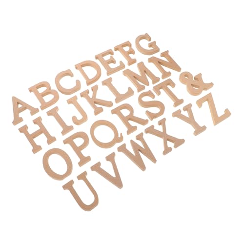 HOODANCOS 1 Set Holzbuchstaben Ornamente Kreative Holzbuchstaben Mini Holzbuchstaben DIY Bastel Holzbuchstaben Benutzerdefinierte Holzbuchstaben Englische Buchstaben von HOODANCOS