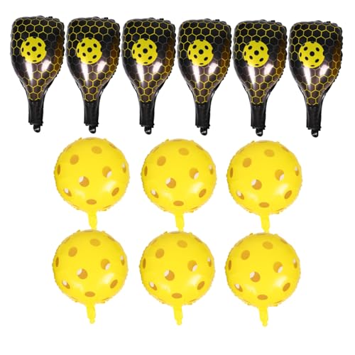 HOODANCOS 1 Set Schlägerballon Set Outdoor Federbälle Ballon Fußballballons Sportballons Sportballballons Sportgeburtstagsdekorationen Aluminiumballons Aluminiumfolie Gelb HOODANCOS 1 Set Schlägerballon Set Outdoor Federbälle Ballon Fußballballons Sportballons Sportballballons Sportgeburtstagsdekorationen Aluminiumballons Aluminiumfolie Gelb von HOODANCOS